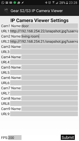 Wearable IPCamera Viewer Settings Screenshot 3