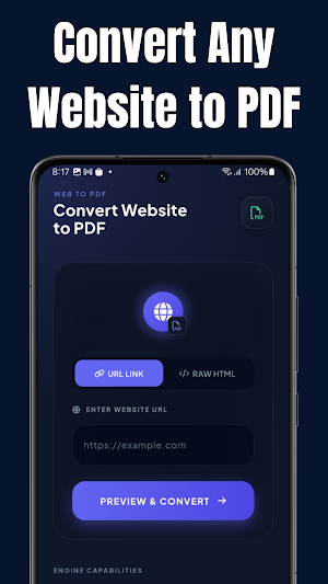 Web to PDF: URL & HTML Screenshot 1