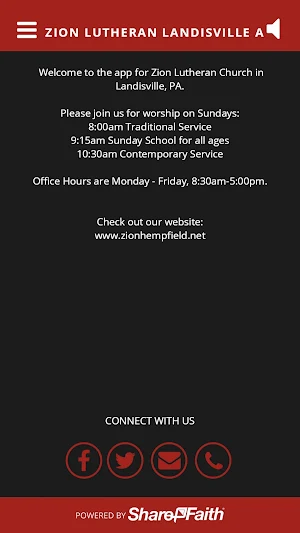 Zion Lutheran Landisville App Screenshot 2