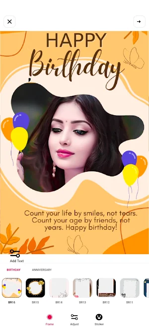 Birthday photo frame Screenshot 0
