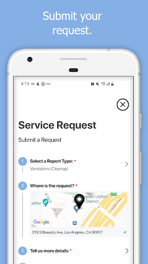 LAUSD Facilities Service Calls Screenshot 3