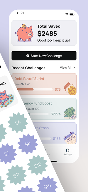 Savings Challenge: Savvy Goals Screenshot 1