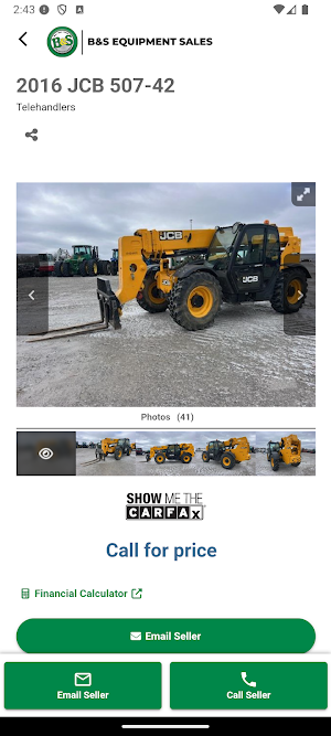B&S Equipment Sales Screenshot 2