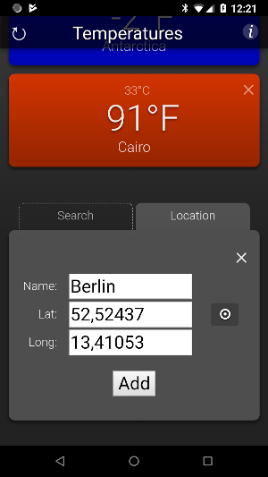 Temperatures Screenshot 3