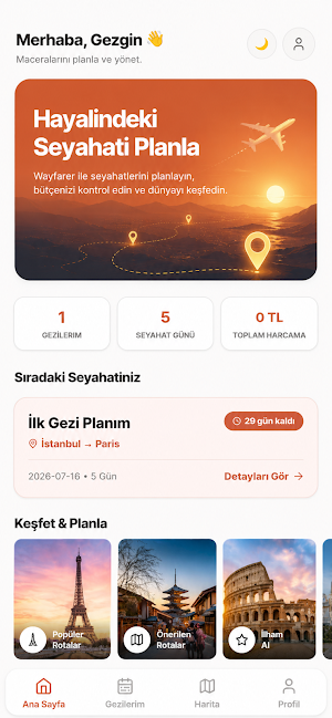 Wayfarer - Gezi Planla Screenshot 0