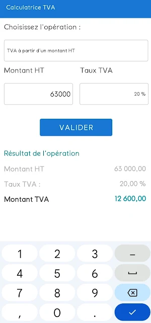 Calculatrice TVA - Inversée Screenshot 0