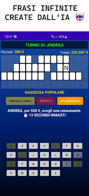 La Fortuna Gira: Ruota Quiz IA Screenshot 1