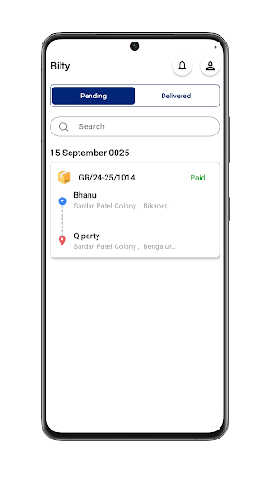 MyBilty Driver Screenshot 1