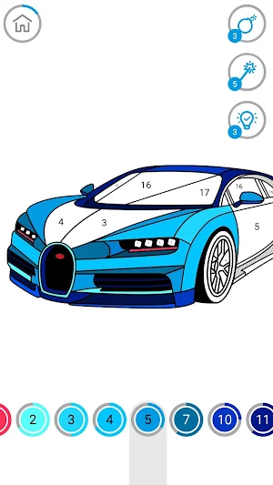 Cars Color by Number – Cars Coloring Book Screenshot 3
