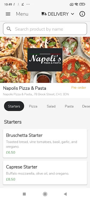 Napolis Pizza Pasta - Chester Screenshot 0