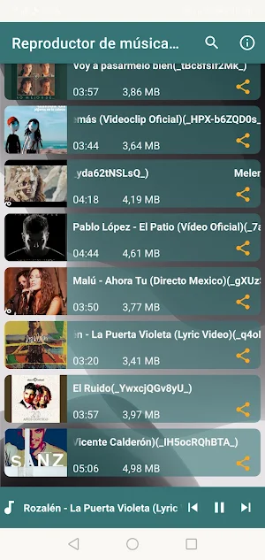 Music player Spanish Screenshot 0