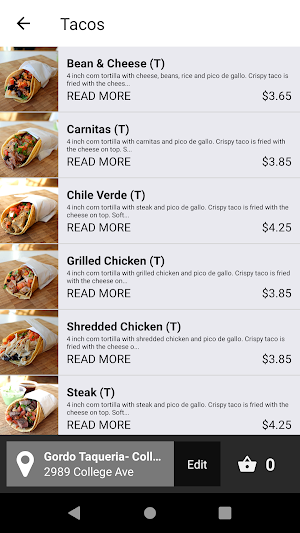 Gordo Taqueria Screenshot 2
