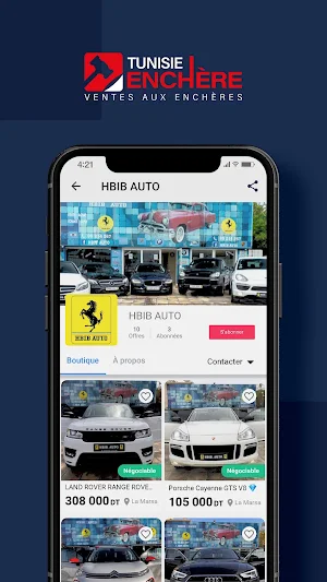 Tunisie enchère Screenshot 2