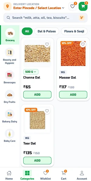 Orange Groceries Screenshot 1