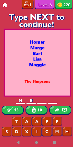 Cartoon and Characters List Screenshot 1