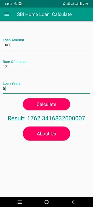 SBI Home Loan Calculator Screenshot 2