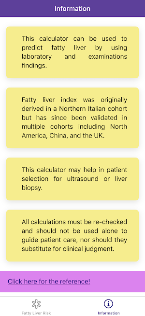 Fatty Liver Risk Screenshot 1