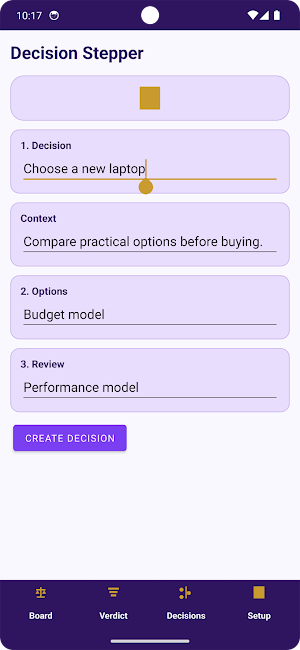 Decision Balance Screenshot 1