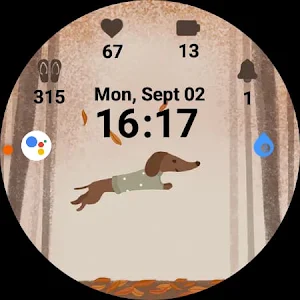 Autumn Dog Animated Watch Face Screenshot 3