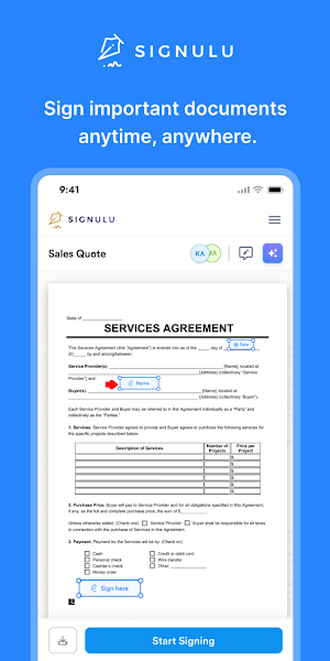 Signulu - eSignature Screenshot 3