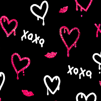 Glitter Hearts  Wallpaper