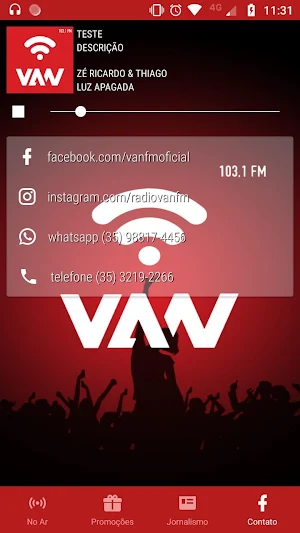 Van FM 103.1 Varginha e Região Screenshot 3