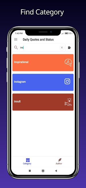 Daily Quotes and Status Screenshot 1