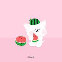 카카오톡 테마 - 달콩_여름 수박 핑크