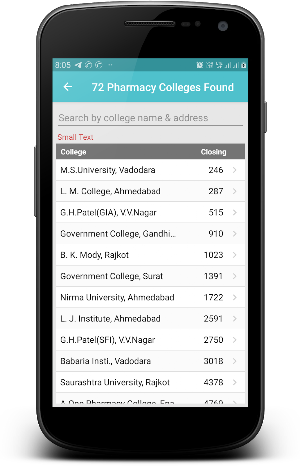 B.Pharm Admission 2021 Screenshot 2