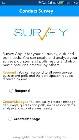 Survey App Screenshot 0