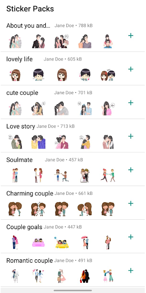 Cute Couple Stickers Screenshot 0
