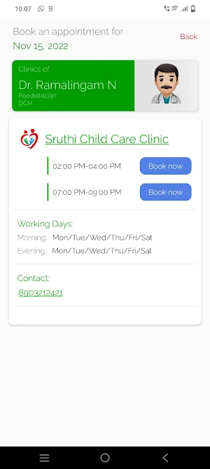 Sruthi Child Care Clinic Screenshot 2