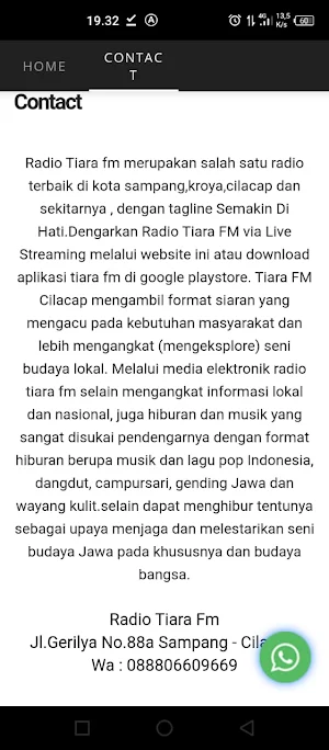 Tiara FM Sampang Cilacap Screenshot 2