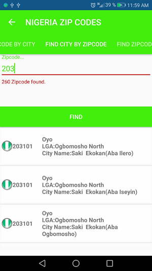 NIGERIA POSTCODES Screenshot 2