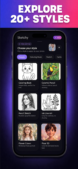 Coloring Book Maker - Sketchy Screenshot 2