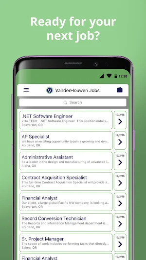 VanderJobs Screenshot 1