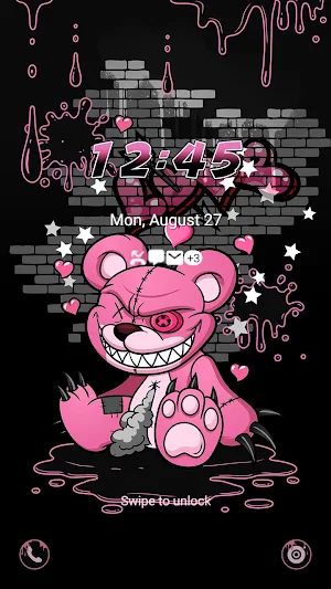 Evil Pink Bear - Wallpaper Screenshot 1