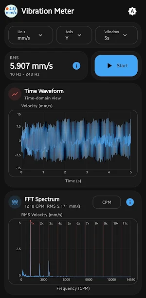 Vibration Meter Screenshot 3