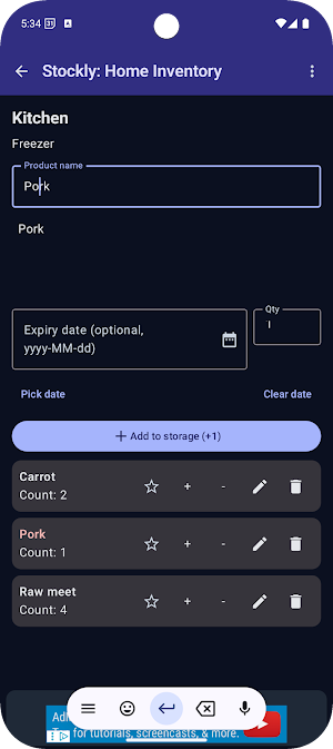 Stockly - Home Inventory Screenshot 2
