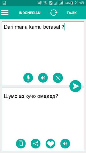 Tajik Indonesian Translator Screenshot 1
