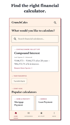CrunchCalcs Finance Calculator Screenshot 0