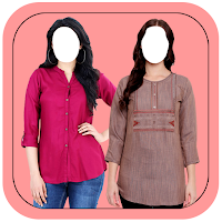 Women Short Kurti Tops Photo Montage
