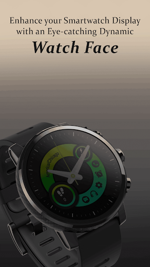 Hybrid Simple Green Watch Face Screenshot 3