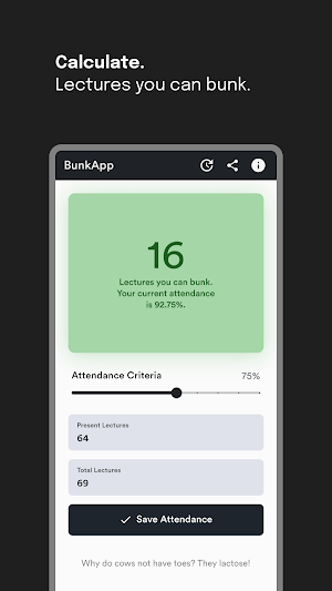 BunkApp: Attendance Manager Screenshot 0
