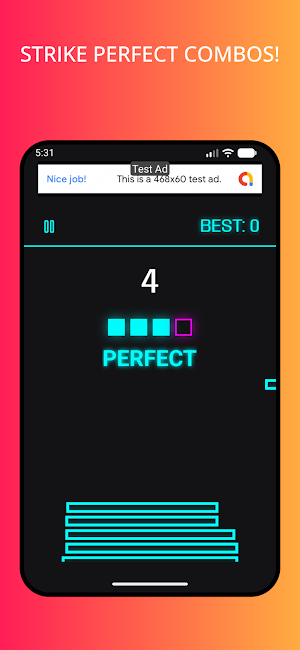 StackNeon - Perfect Rhythm Screenshot 2