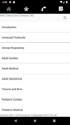 UNC Critical Care Transport Screenshot 1