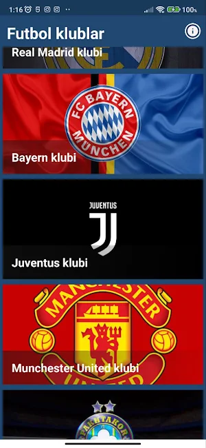 Futbol klublari tarixi Screenshot 2