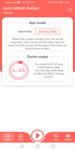 Auto Like Match Swing Right Liker & Auto Scroll Screenshot 1
