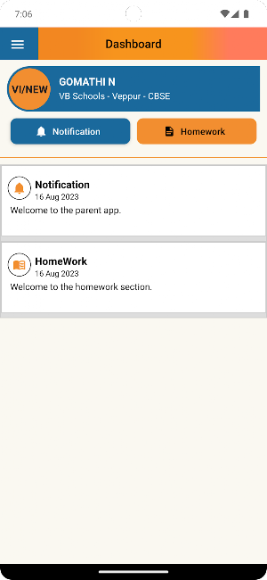 VB Schools Parent App Screenshot 1