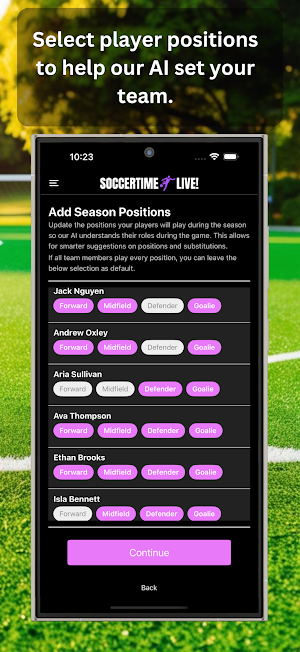 Soccer Time! Soccer Subs App Screenshot 1